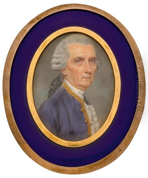 Portrait Miniature Of A Man Oil Painting by John Ii Smart