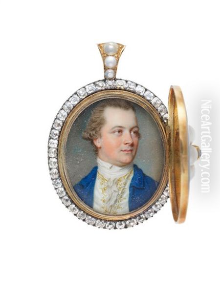 Portrait Miniature Of Constantine Phipps (1746-1797) Oil Painting by John Ii Smart