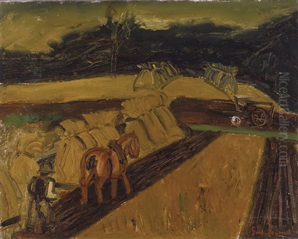 Landscape (harvest) Oil Painting by Gustave De Smet