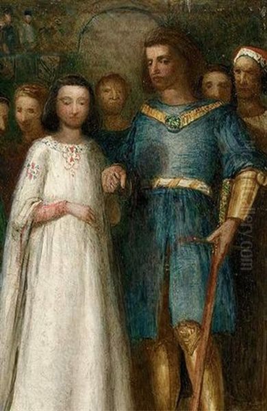 The Wedding Of Sir Gawain Oil Painting by James Smetham