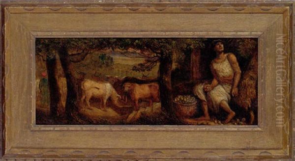 The Call Of The Prophet Amos Oil Painting by James Smetham