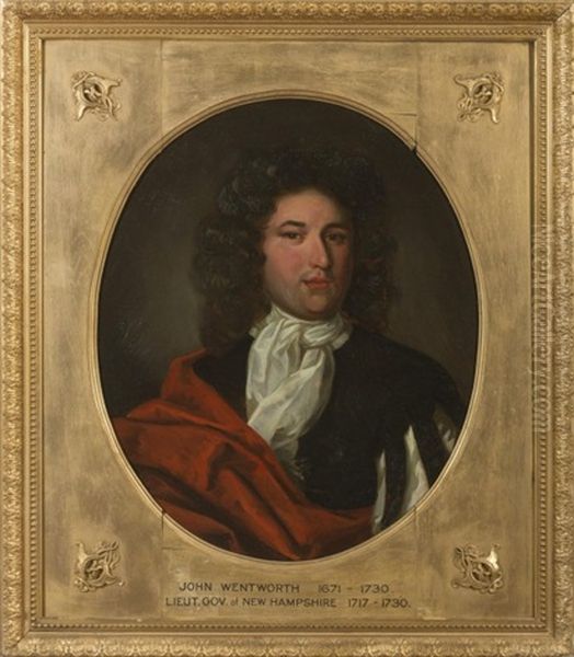 Portrait Of John Wentworth, Lieutenant Governor Of New Hampshire Oil Painting by Alfred Everett Smith
