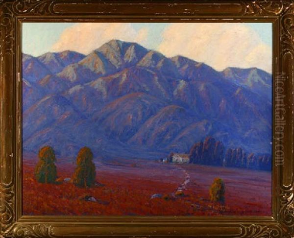 Farm House Oil Painting by Ernest Browning Smith