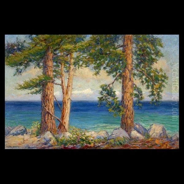 A View Of Lake Tahoe Oil Painting by Frederick Carl Smith