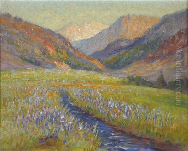 Mountain Meadow / High Sierras Oil Painting by Frederick Carl Smith