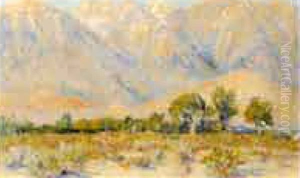 Western Desert Landscape Oil Painting by Frederick Carl Smith