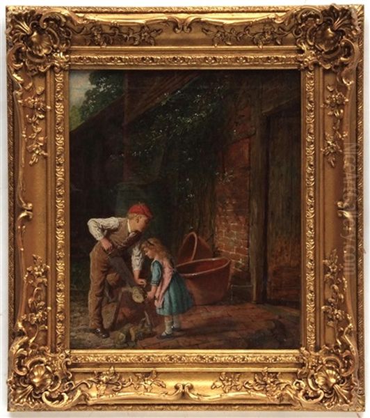 The Young Woodcutters Oil Painting by George Smith