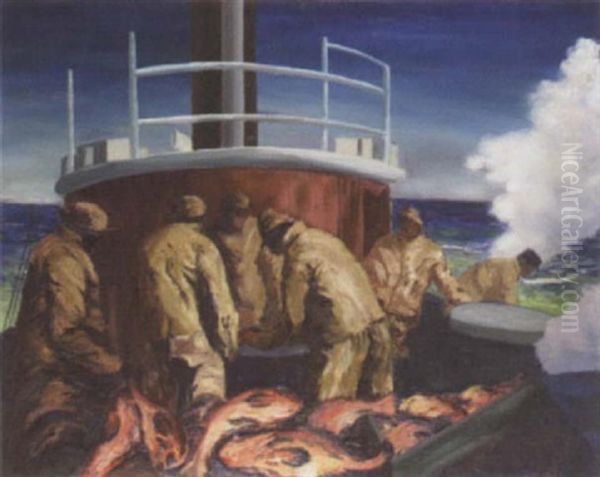 The Fishermen Oil Painting by George Washington Smith