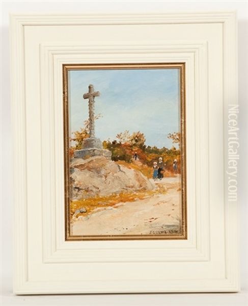Butley Cross, Somerset Oil Painting by John Guthrie Spence Smith