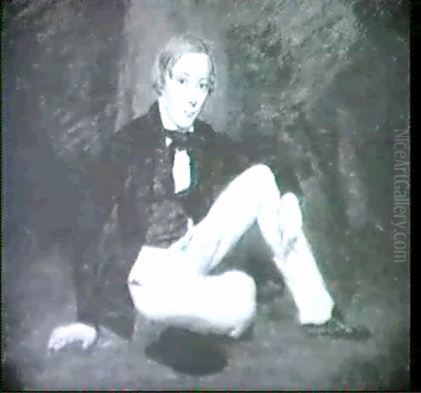 Portraet Af Peter Libert Oil Painting by L. A. Smith