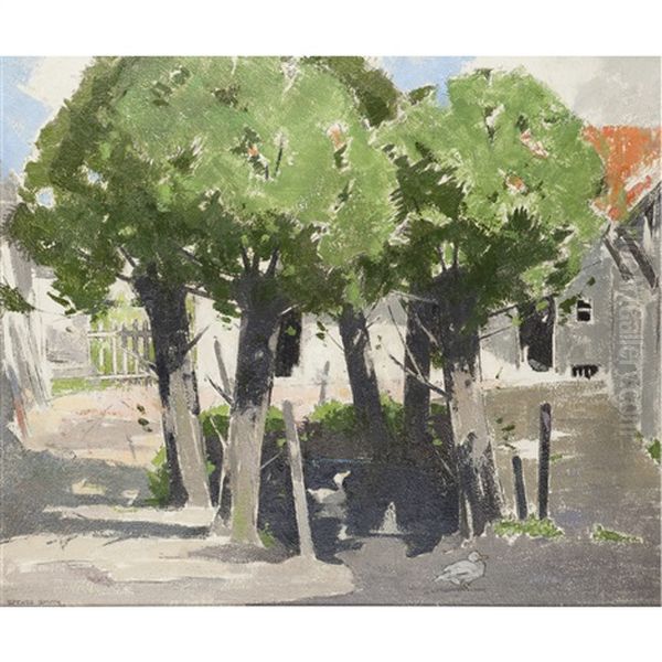 Farmyard Near Etaples Oil Painting by Spence Smith