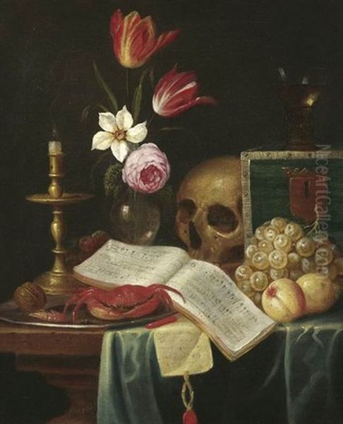 Vanitasstilleben Oil Painting by Theodorus Smits