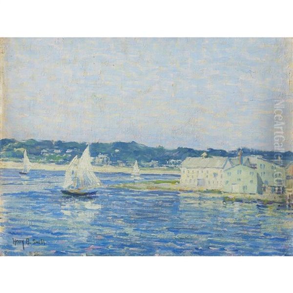 Gloucester Harbor, Massachusetts Oil Painting by Henry Bayley Snell
