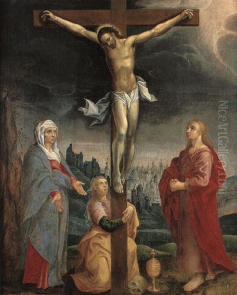 The Crucifixion Oil Painting by Jan Snellinck the Elder