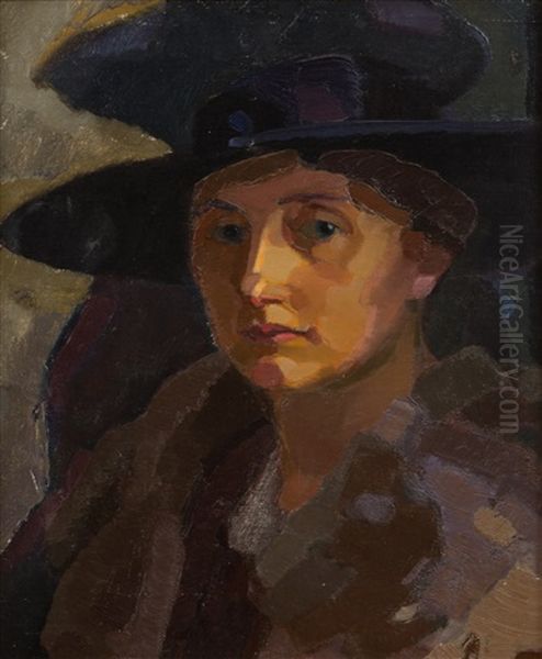 The Big Hat Oil Painting by Eero Snellman