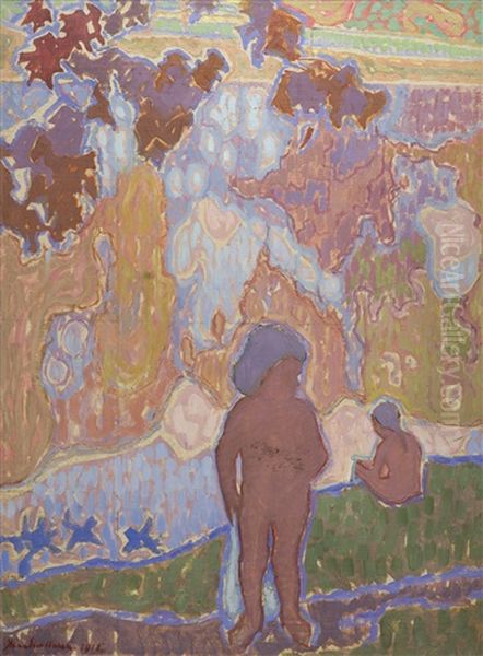 On The Shore Oil Painting by Eero Snellman