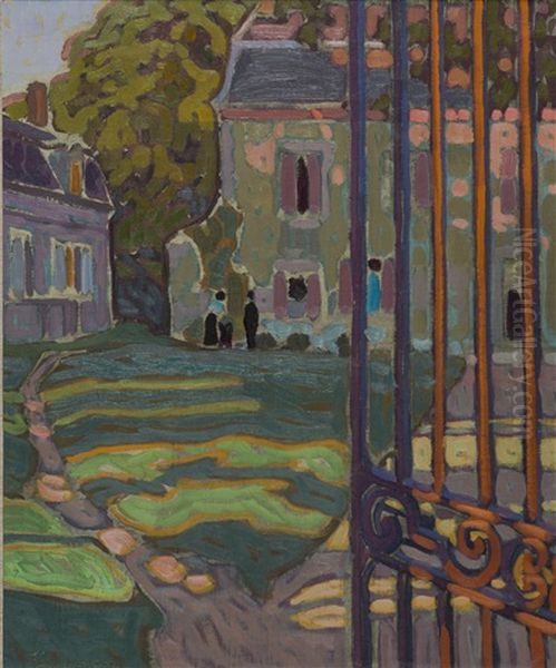 Yard Oil Painting by Eero Snellman