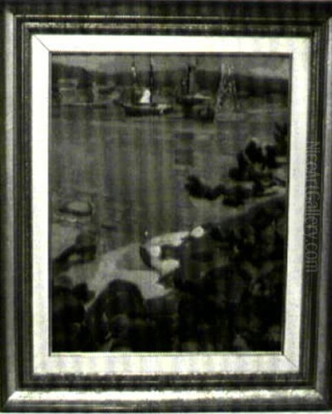 Nakyma Suursaarelta Oil Painting by Eero Snellman