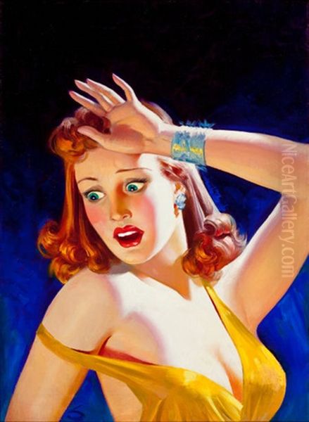 Menace (cover Study) Oil Painting by William F. Soare