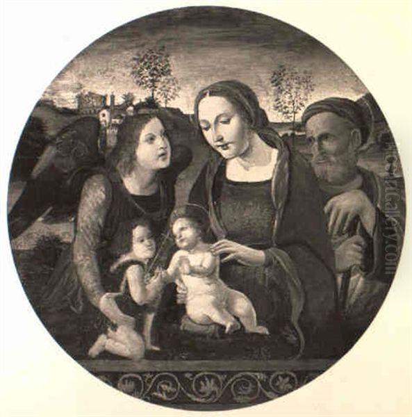 The Holy Family With The Infant Saint John The Baptist... Oil Painting by Sodoma
