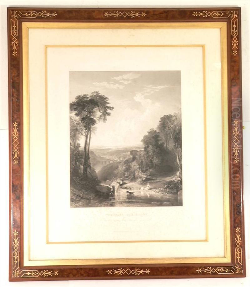 Crossing The Brook Oil Painting by Robert Brandard