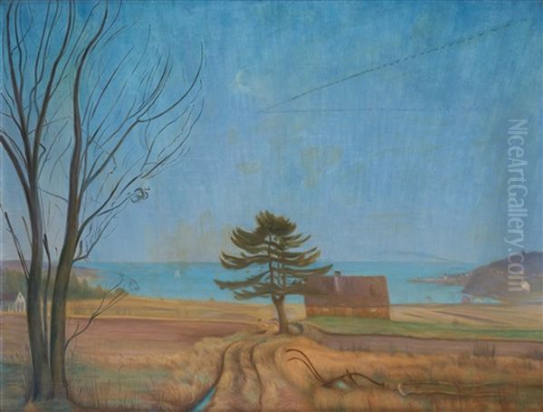 Autumn Evening (nevlunghavn) Oil Painting by Harald Oscar Sohlberg