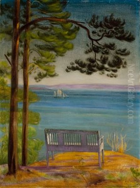 Utsikt Over Oslofjorden Oil Painting by Harald Oscar Sohlberg