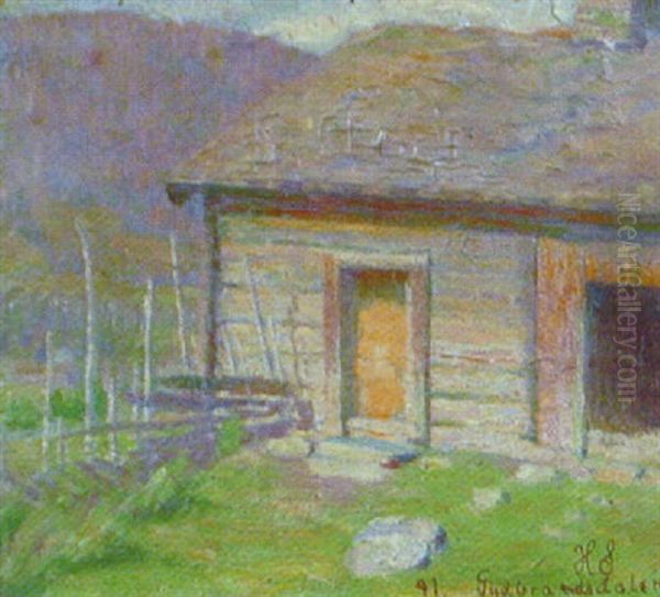 Motiv Fra Gudbrandsdalen Oil Painting by Harald Oscar Sohlberg