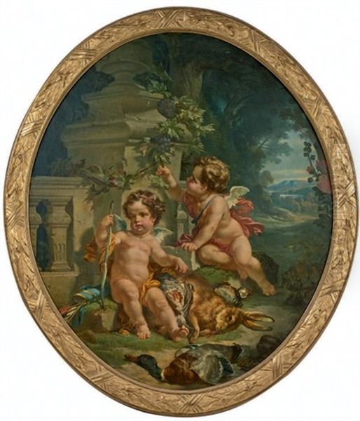 Les Amours Chasseurs Oil Painting by Alexandre Solde