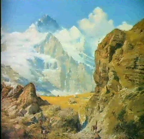 Ansicht Der Jungfrau Oil Painting by Alexander Jules Von Soldenhoff