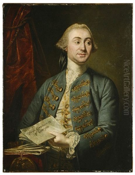 The Only Known Portrait Of James Wright (1716-1785), The Third And Last Royal Governor Of Georgia Oil Painting by Andrea Soldi
