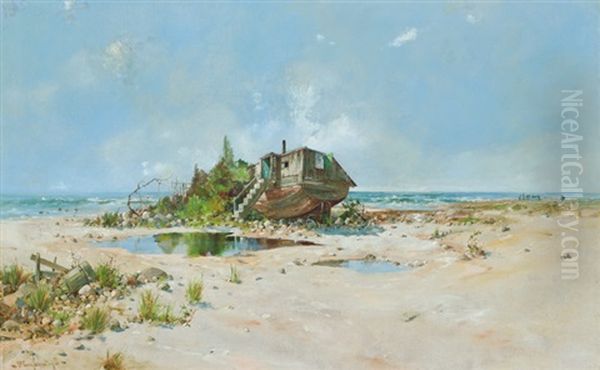 Kelp Gatherers Oil Painting by William Louis Jnr. Sonntag