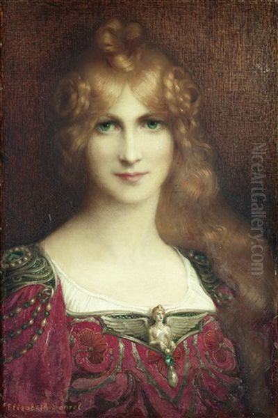 Jeune Femme Oil Painting by Elisabeth Sonrel