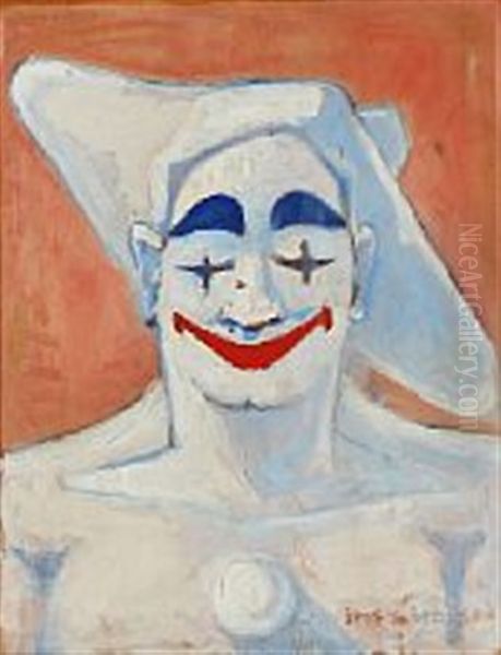 Pierrot Oil Painting by Jens Sorensen