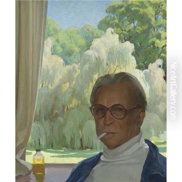 Self Portrait Oil Painting by Savely Abramovich Sorine