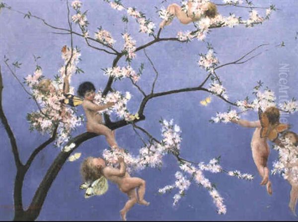 Cherubs Oil Painting by Arthur Loureiro
