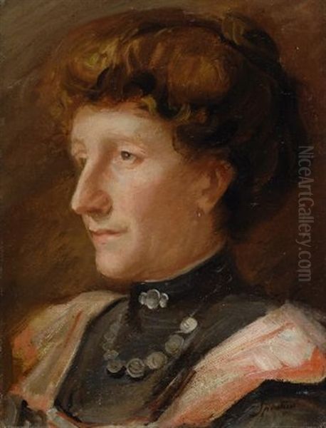 Ritratto Della Signora Malmesi Oil Painting by Armando Spadini