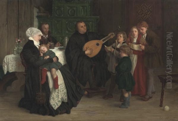 The Musical Performance Oil Painting by Gustav Adolph Spangenberg