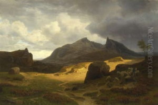 Griechische Gebirgslandschaft Oil Painting by Louis Spangenberg