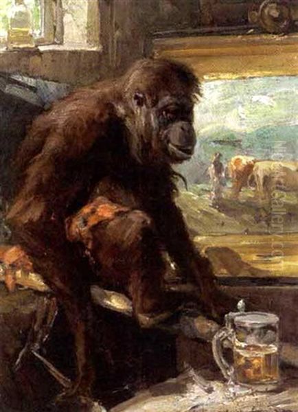 Der Kunstmaler Oil Painting by August Specht