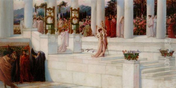 A Grecian Festival Oil Painting by Thomas Ralph Spence