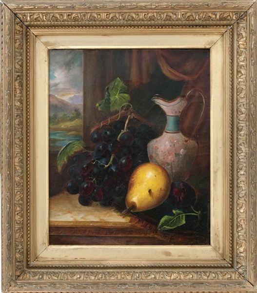 Still Life Of A Ewer And Fruit Oil Painting by John Clinton Spencer