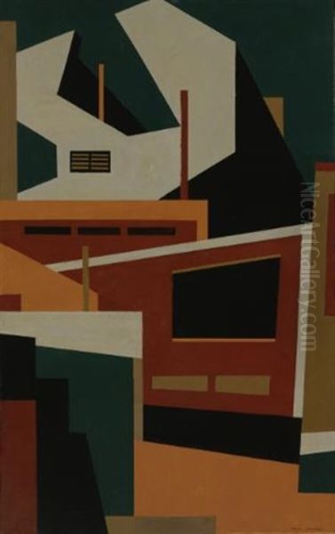 In Fairmont Oil Painting by Niles Spencer