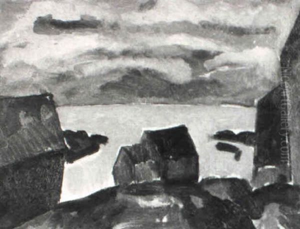 Maine Coast Oil Painting by Niles Spencer