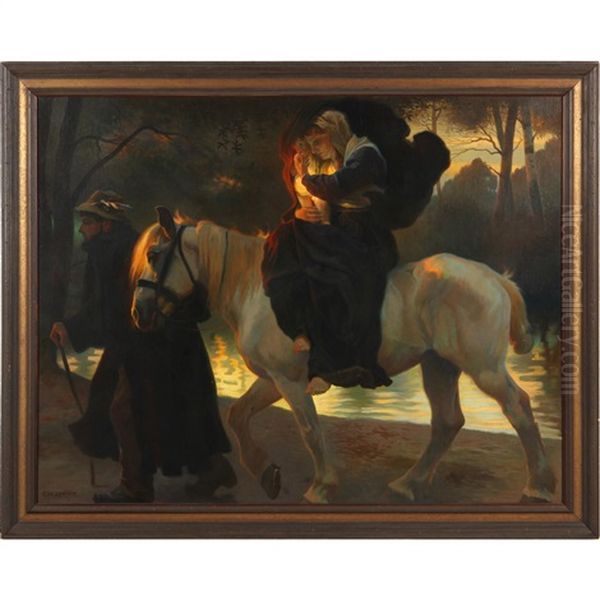 Flight Into Egypt Oil Painting by Christian Speyer