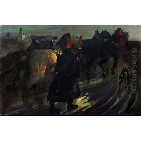 La Nuit Sur La Route Oil Painting by Christian Speyer