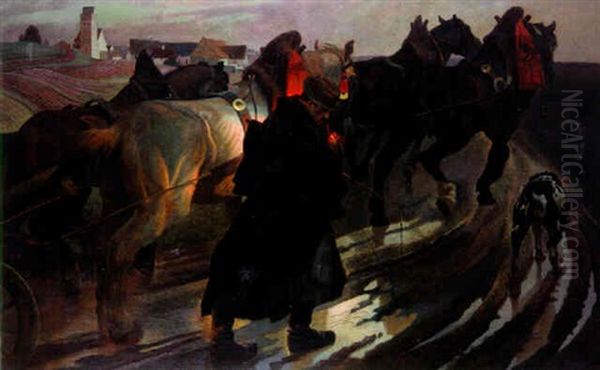 La Nuit Sur La Route Oil Painting by Christian Speyer