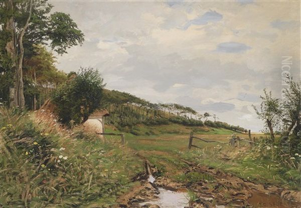 Sommerwiese Oil Painting by Eduard Spoerer