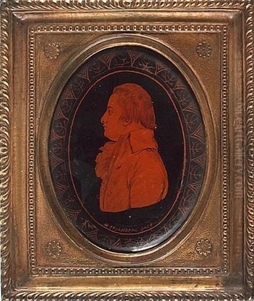 John Sheldon F.r.s., Profile To The Left, Wearing Coat, Waistcoat And Frilled Chemise Oil Painting by Jacob Spornberg