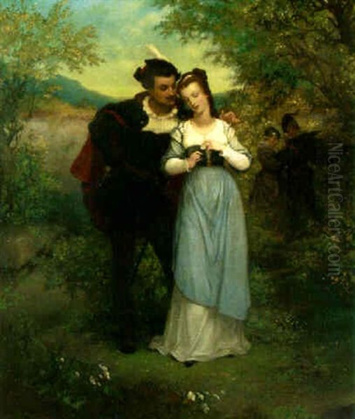Faust Und Marguerite Oil Painting by Pierre Gustave Eugene (Gustave) Staal